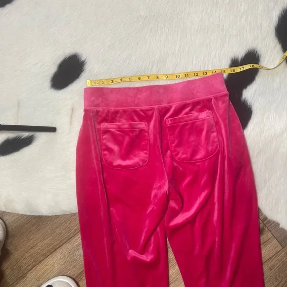 Lilly Pulitzer Mallie Velour Pants Raspberry Rouge - Picture 13 of 13